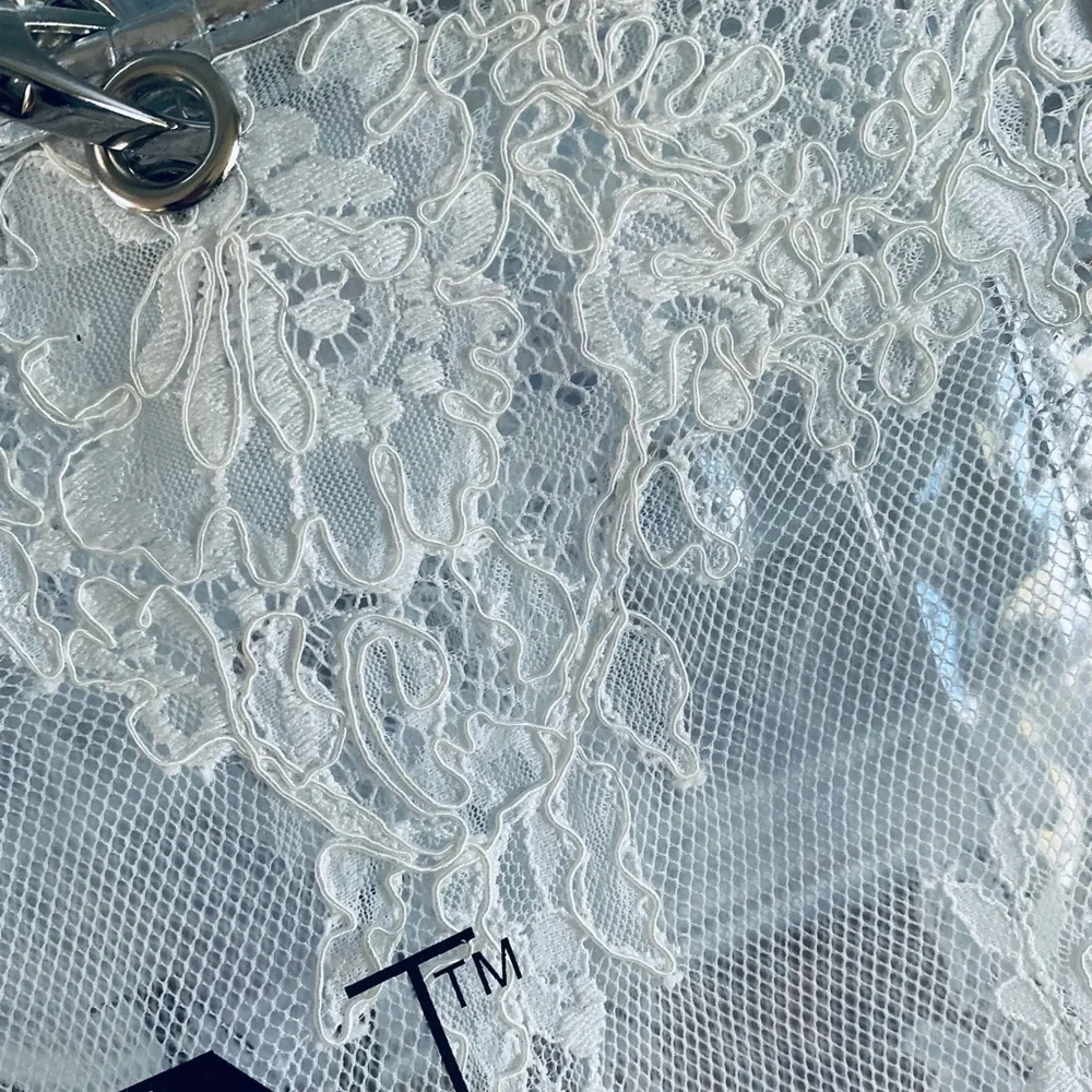 MON CHERI Special Occasion Dress Vinyl and Lace Tote